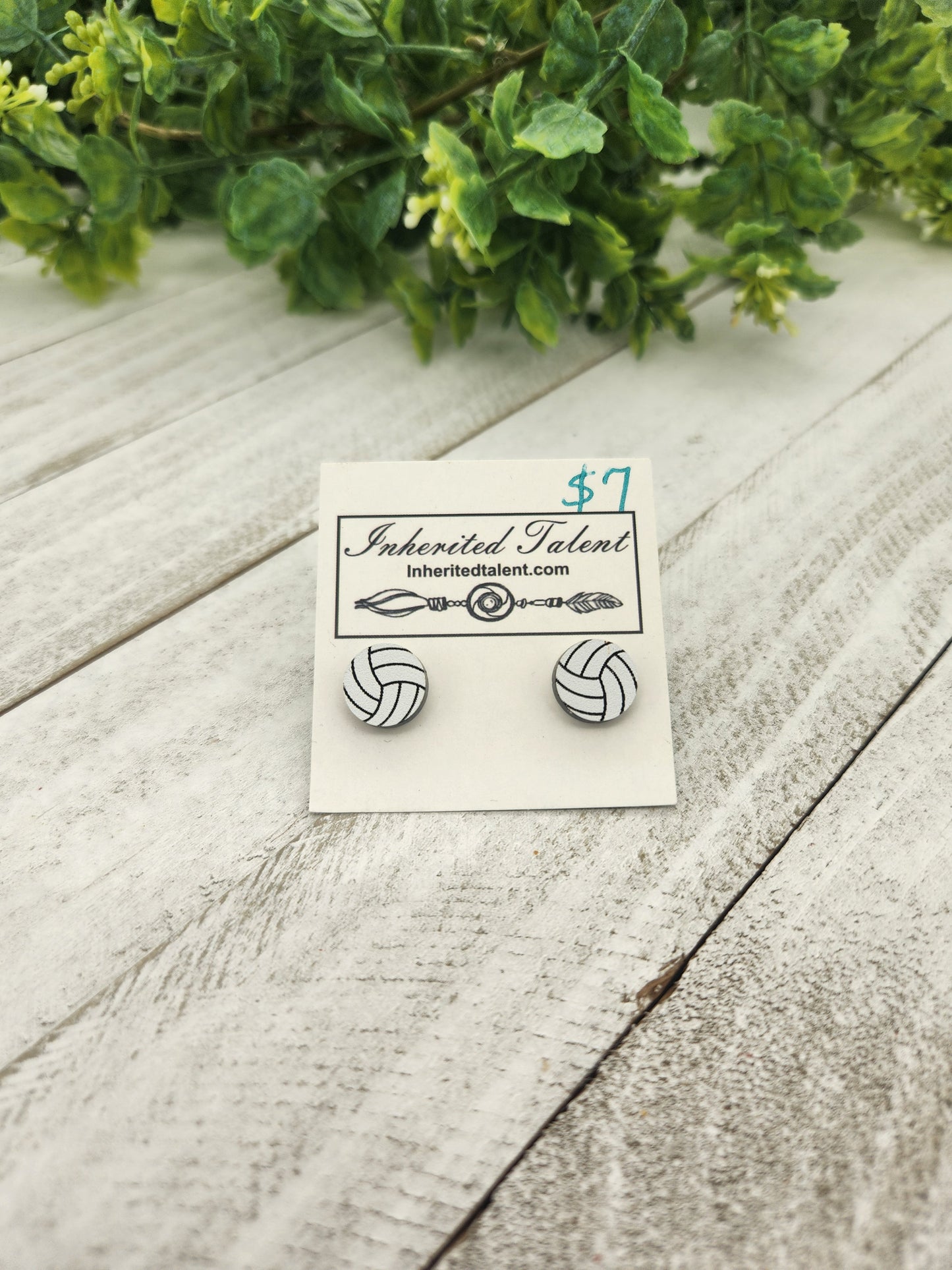 Volleyball stud earrings