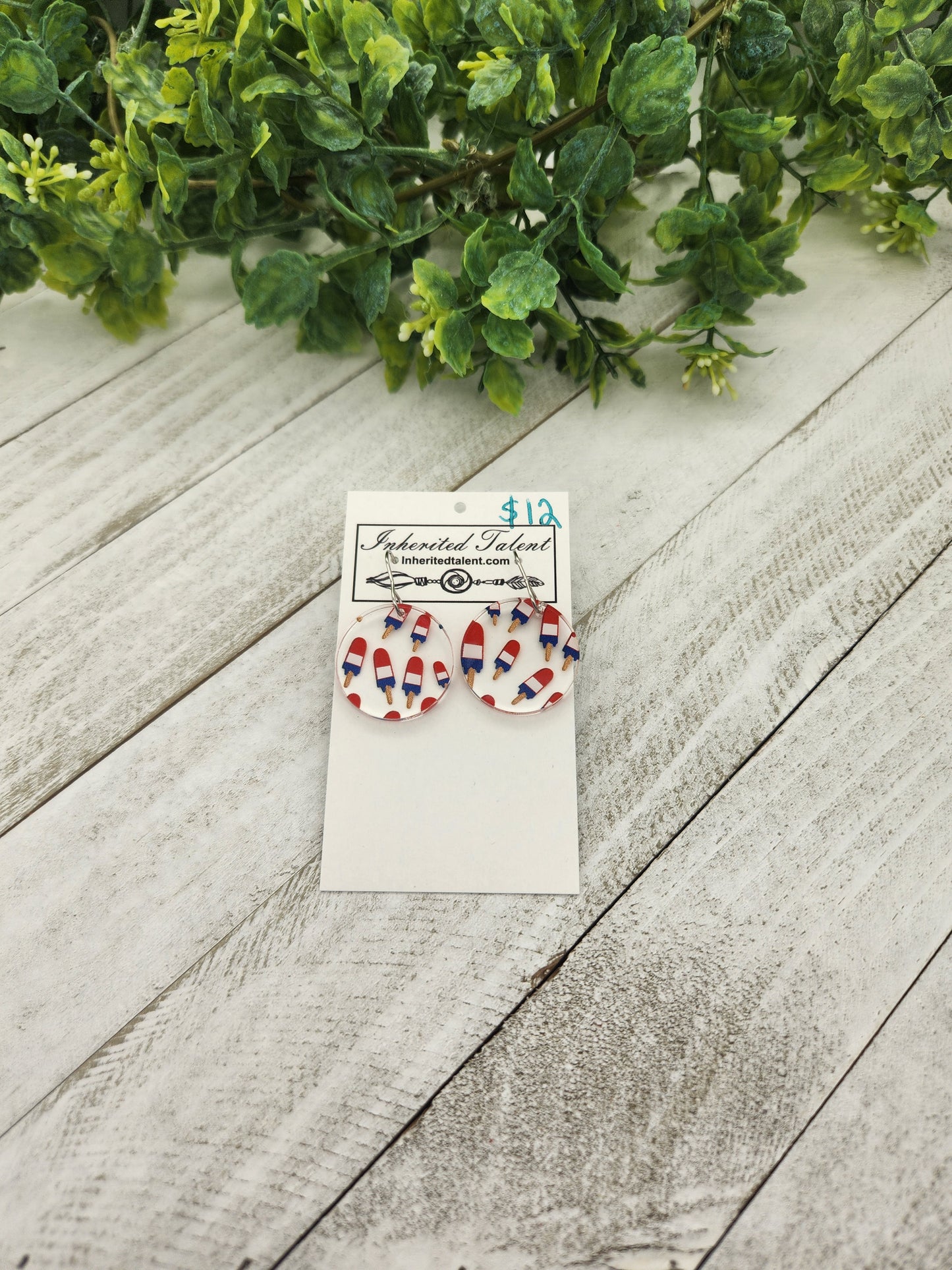 July 4th earrings