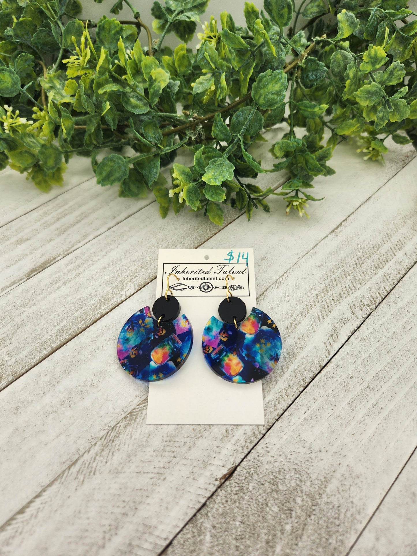 Multi colored earrings