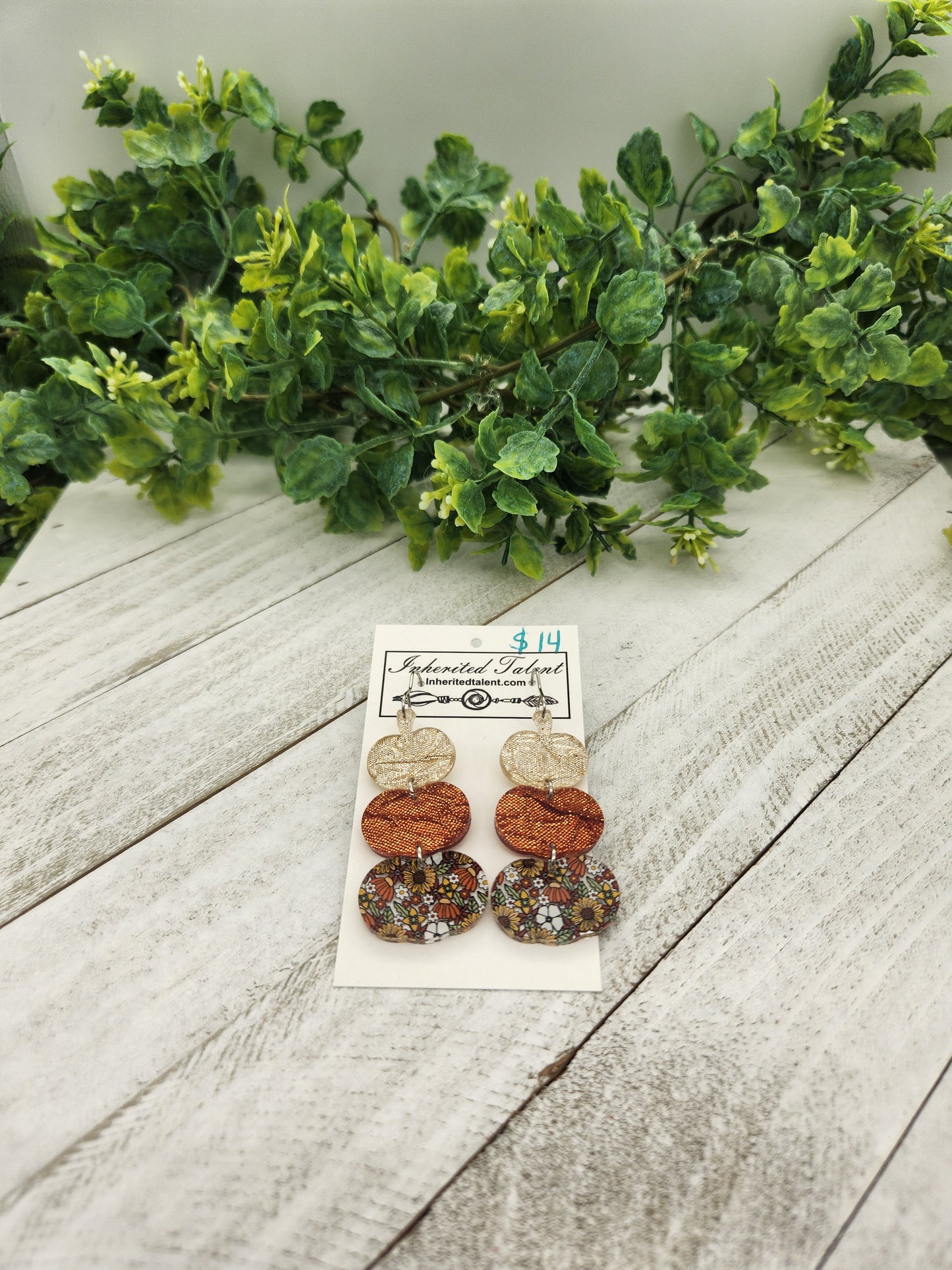 Pumpkin dangle earrings