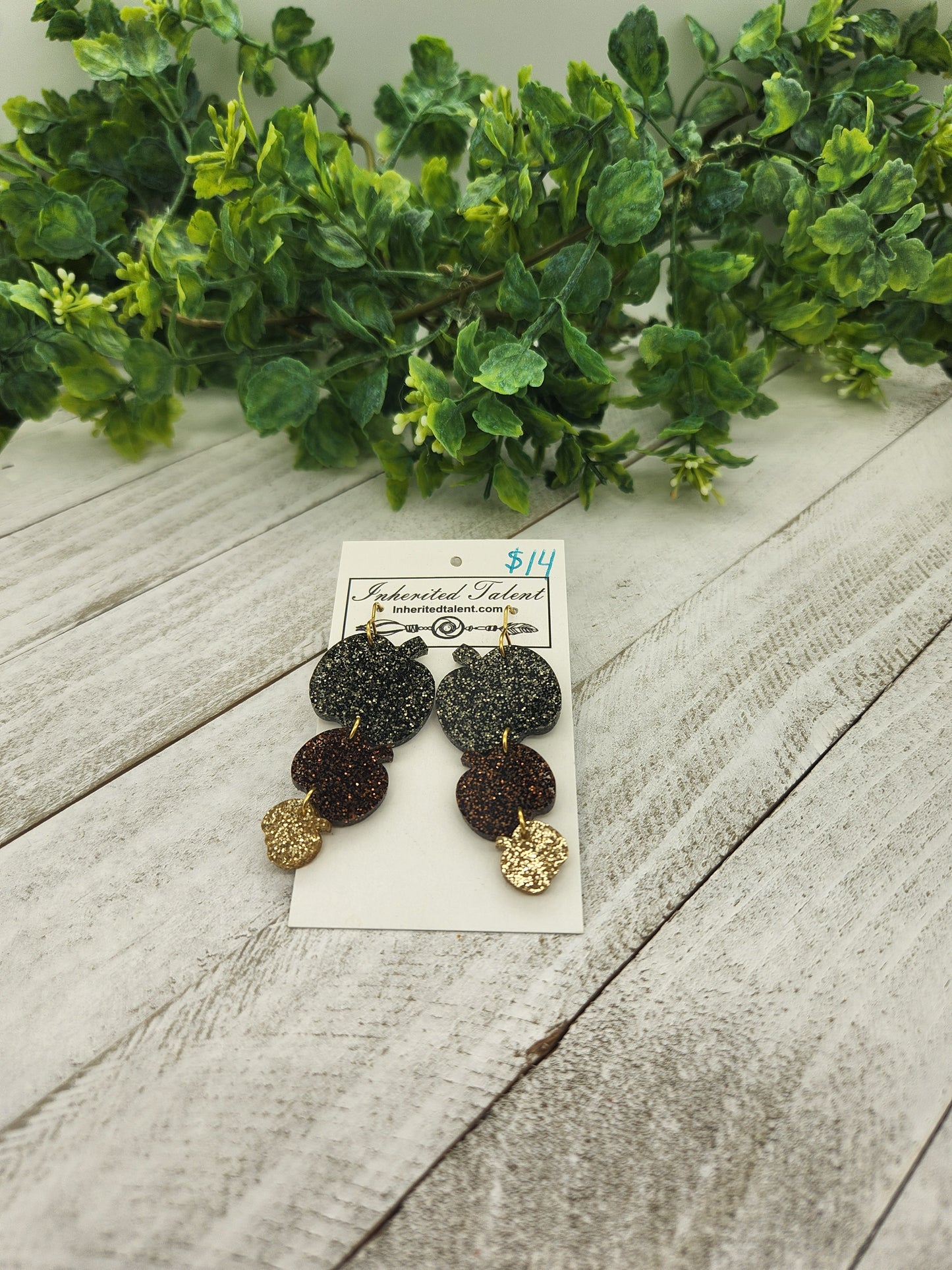 Pumpkin dangle earrings