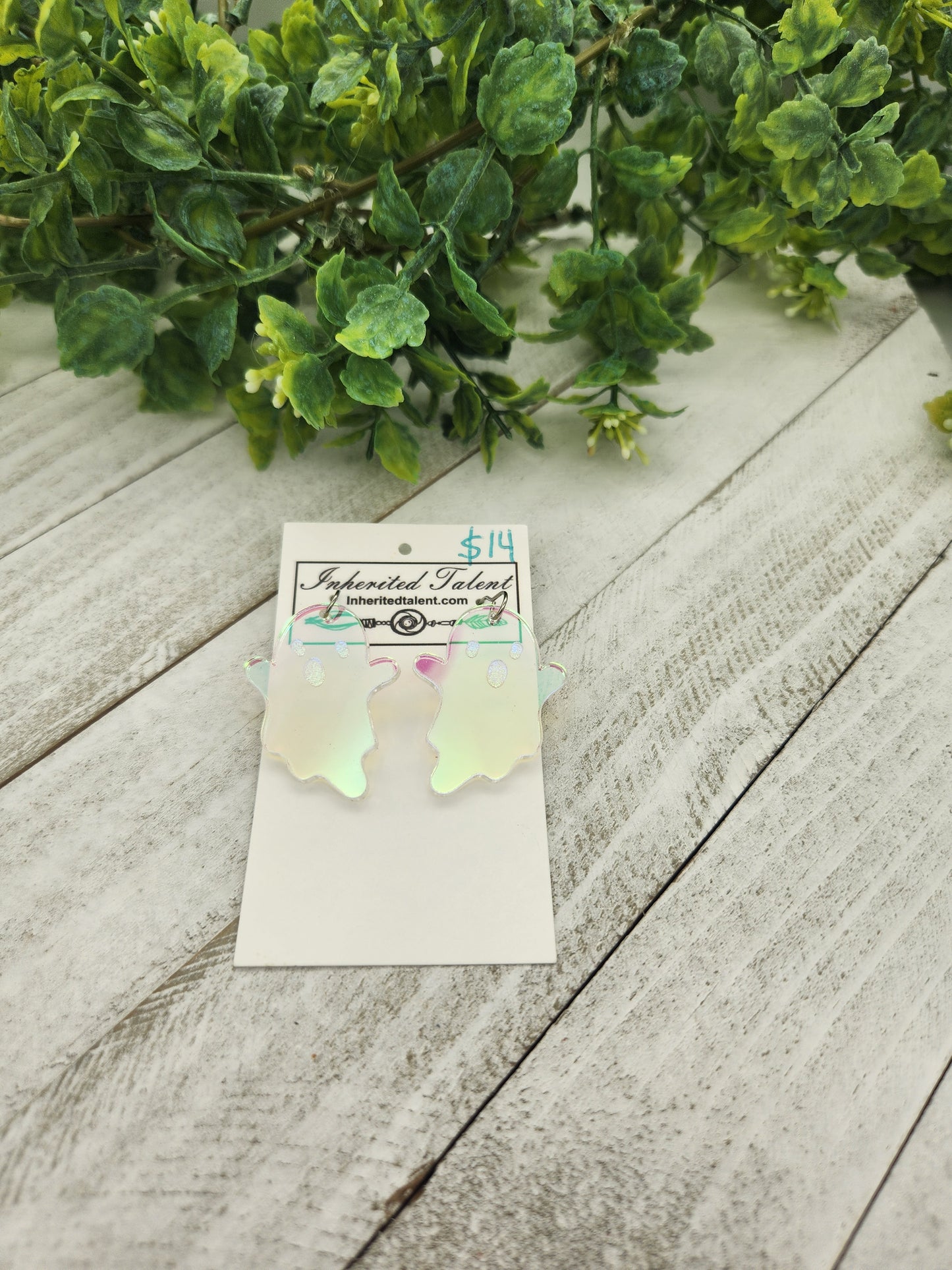 Holographic ghost earrings