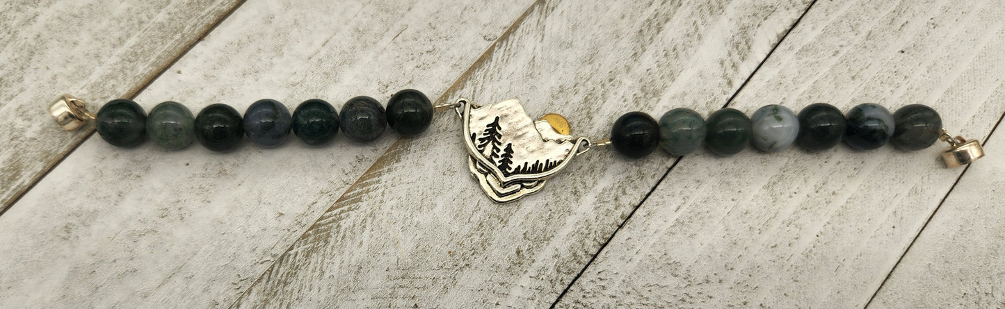 Green Mountain Scene Bracelet