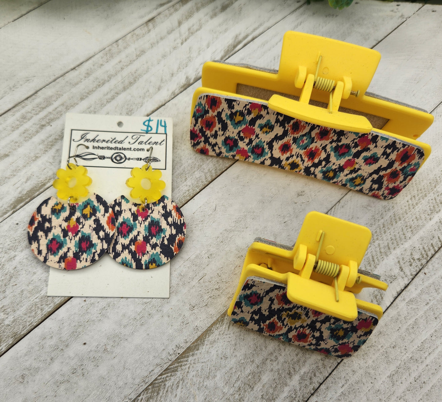 Yellow Multicolored Print