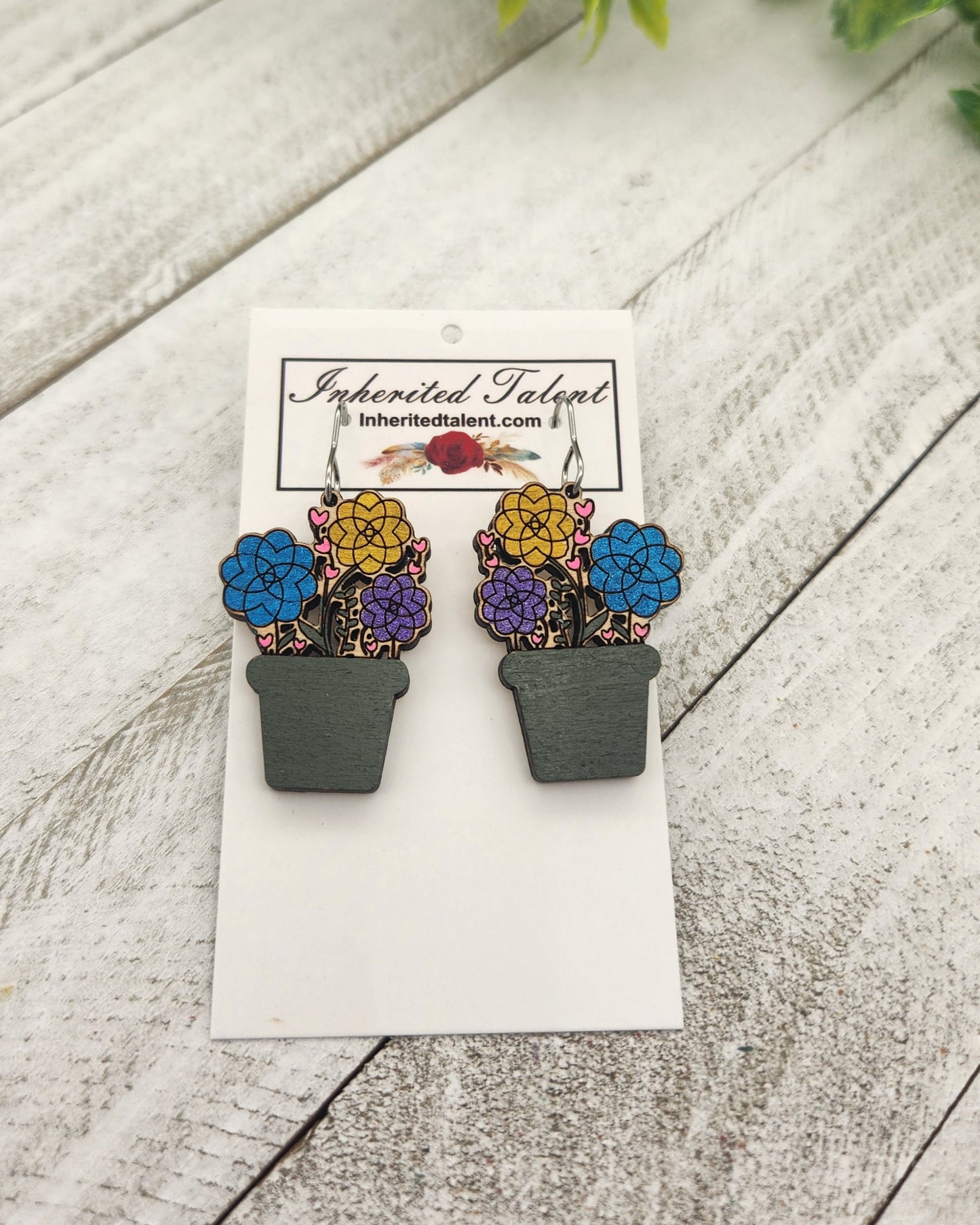 Plant Wood Earrings