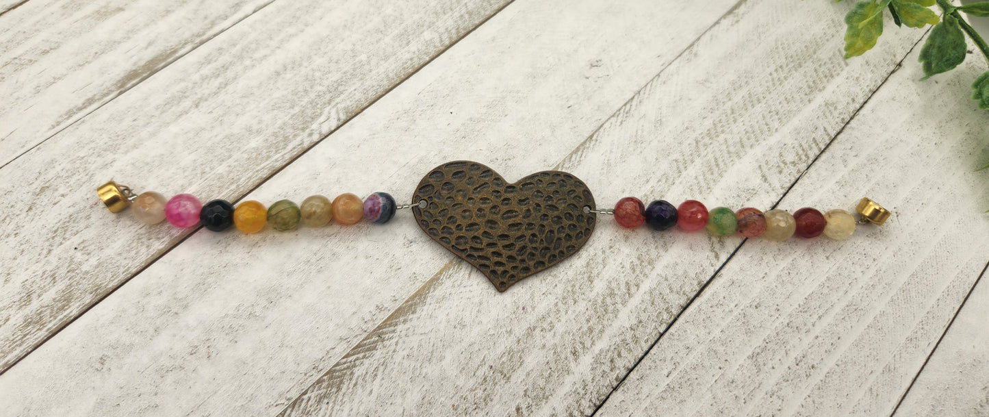 Multi Colored Heart Bracelet