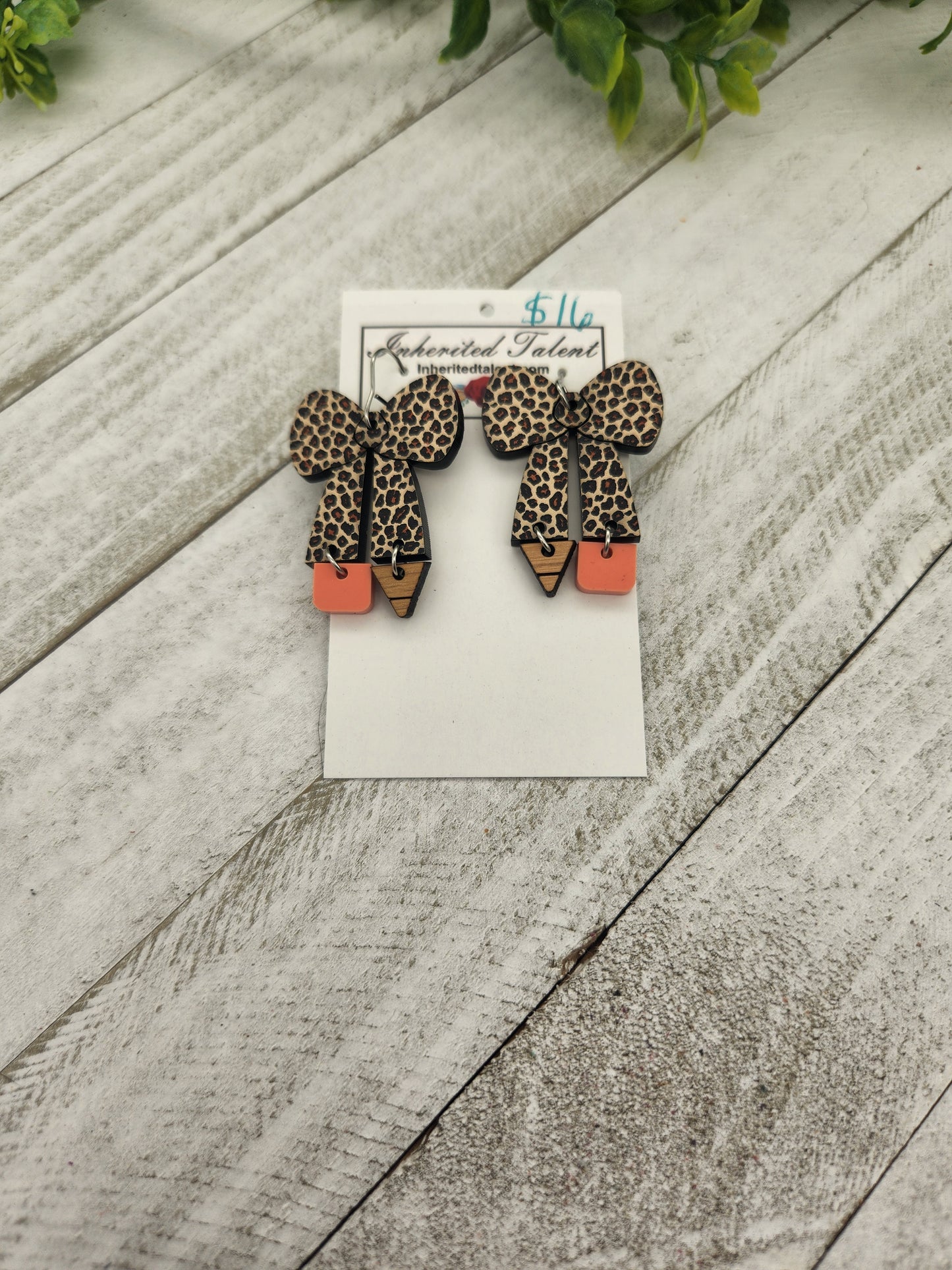 Pencil Bow Earrings