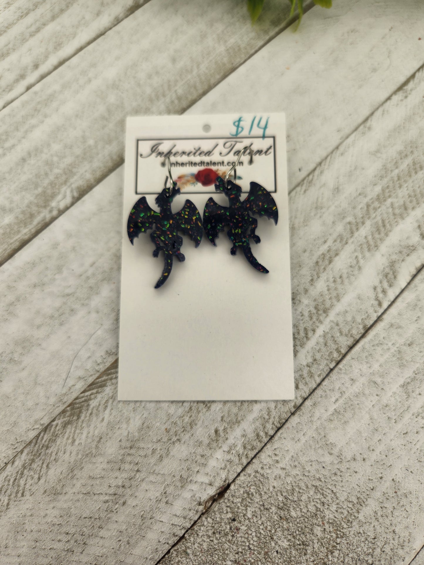 Blue Dragon Earrings
