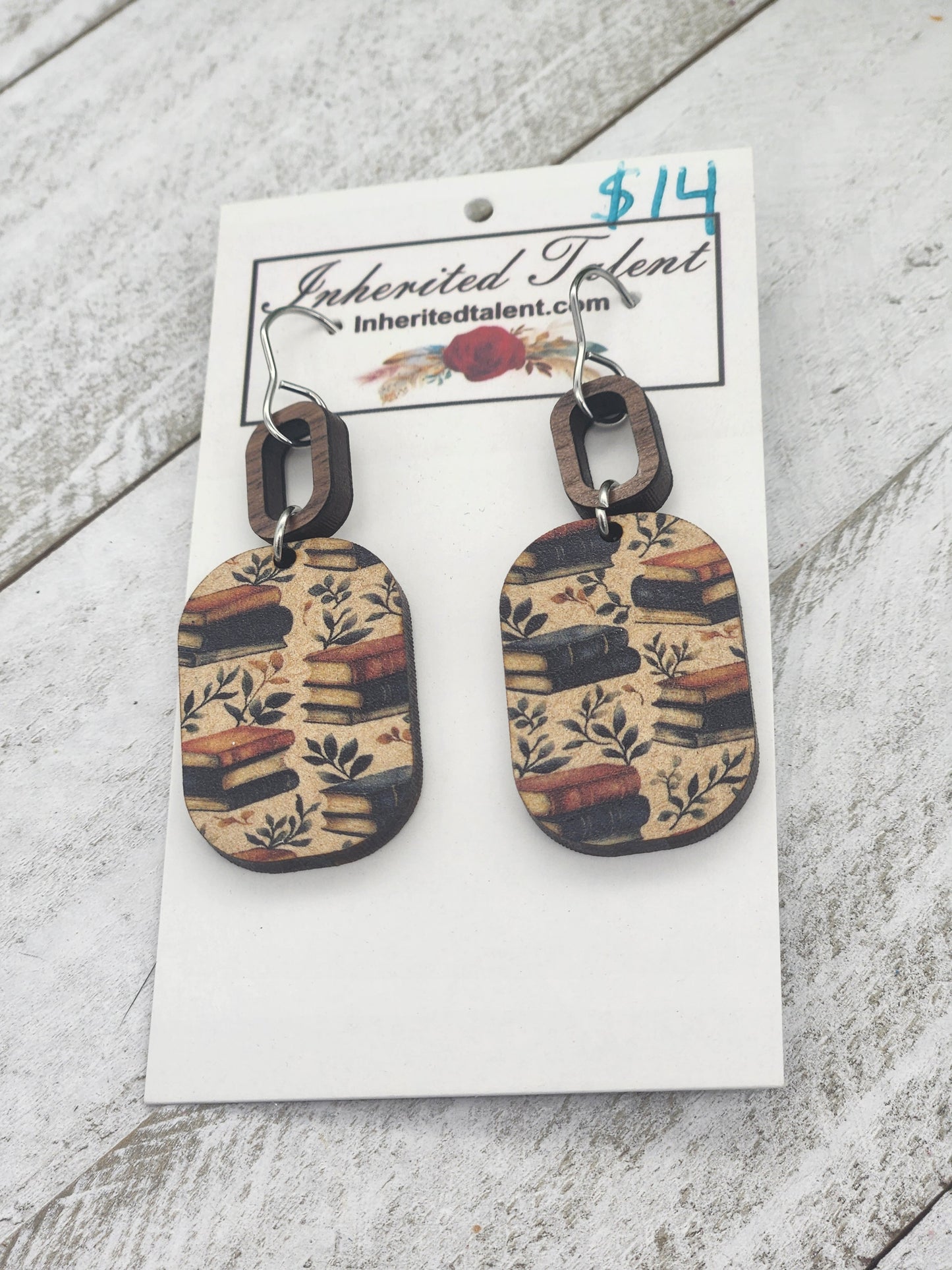 Book Earrings