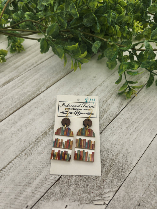 Acrylic book earrings