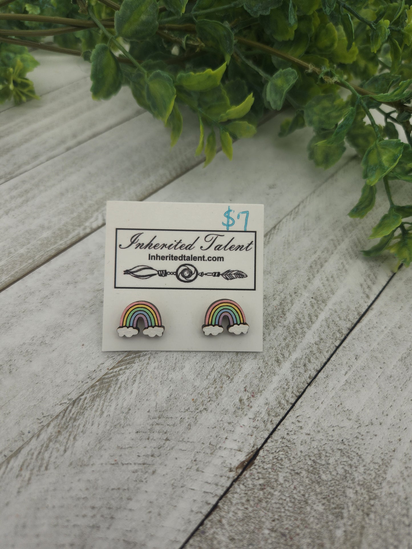 Pastel Rainbow Stud Earrings