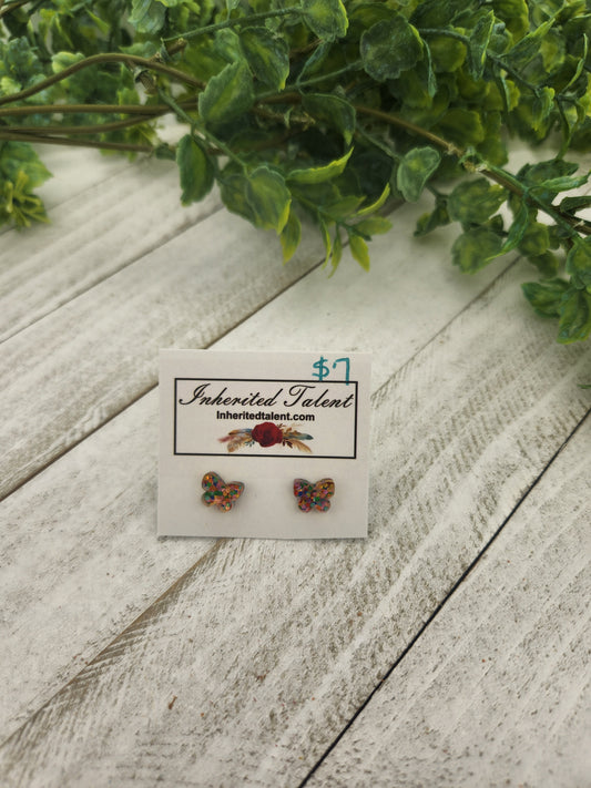 Butterfly stud earrings