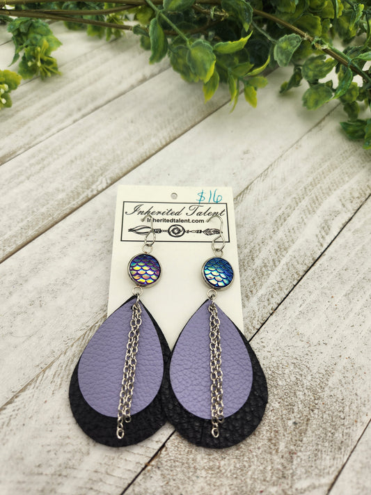 Purple earrings