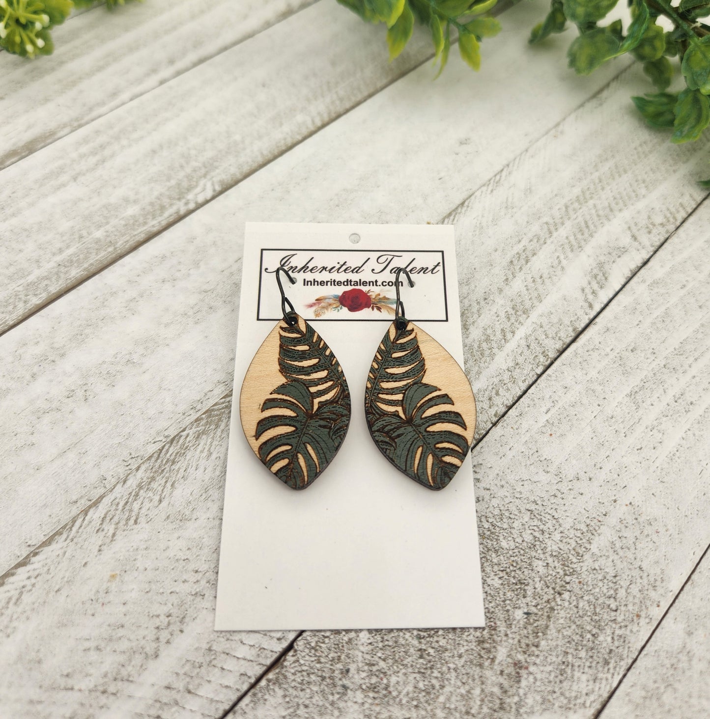 Fern Wood Earrings