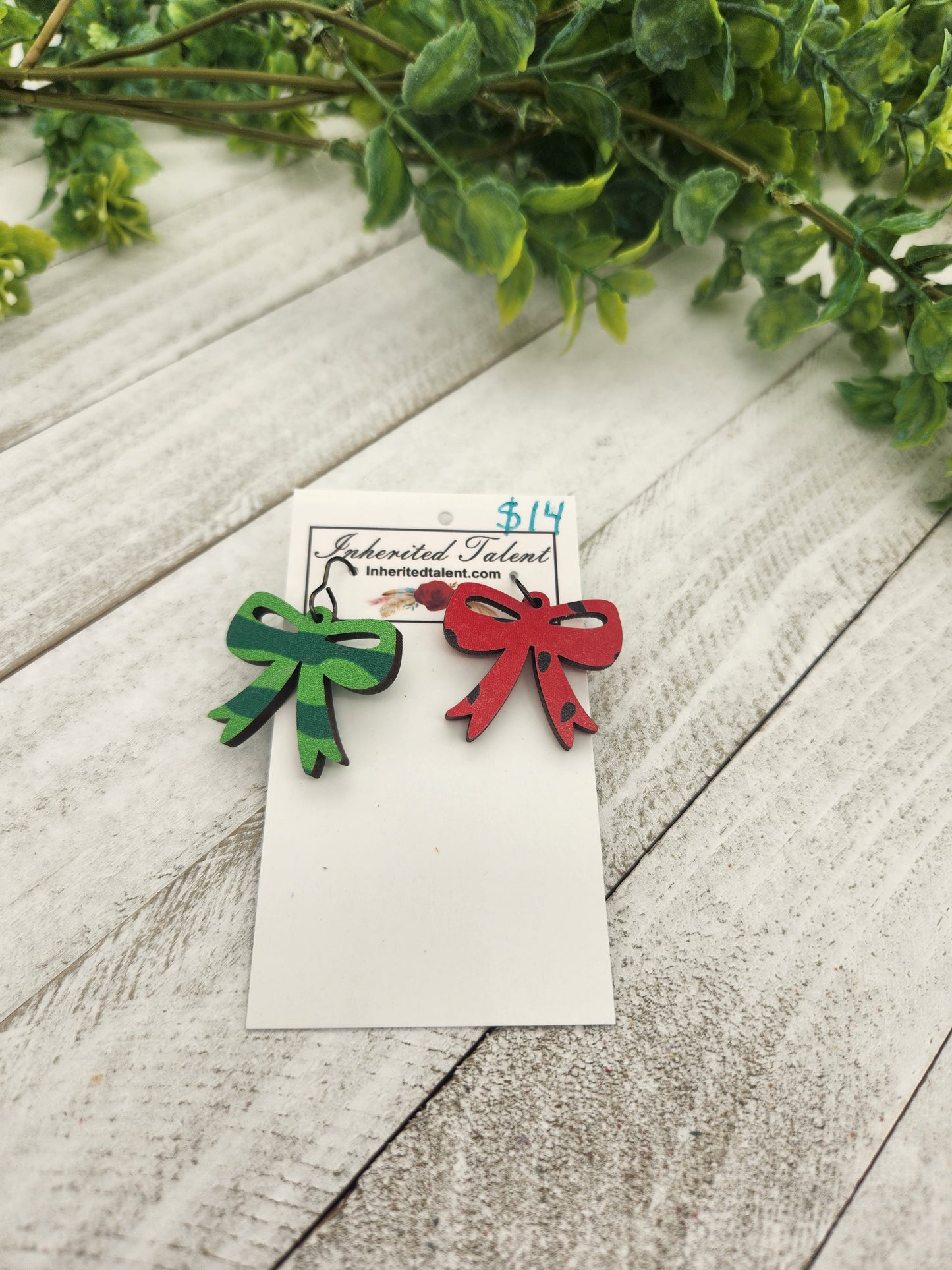 Watermelon Bow Earrings