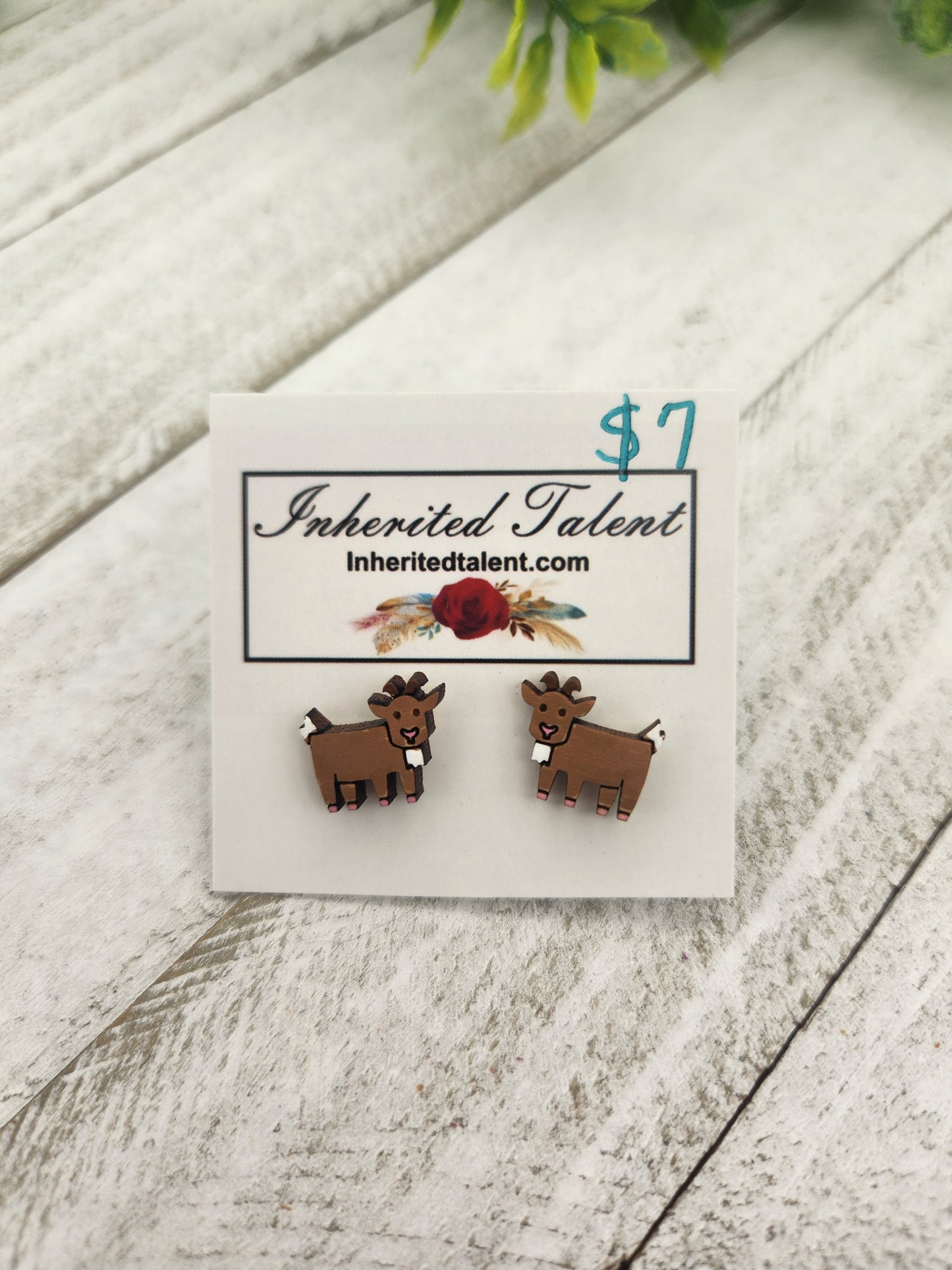 Goat Stud Earrings
