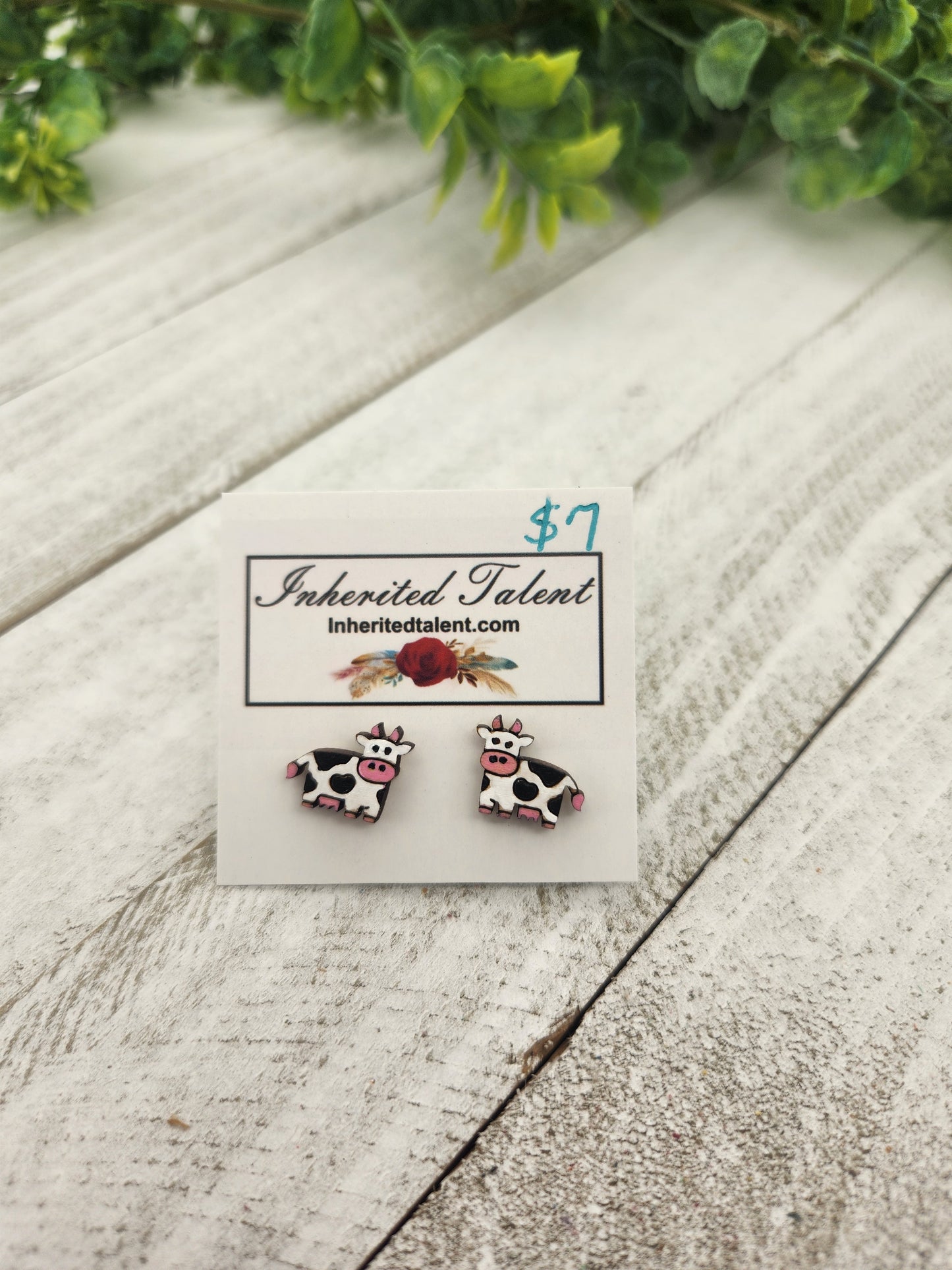 Cow Stud Earrings