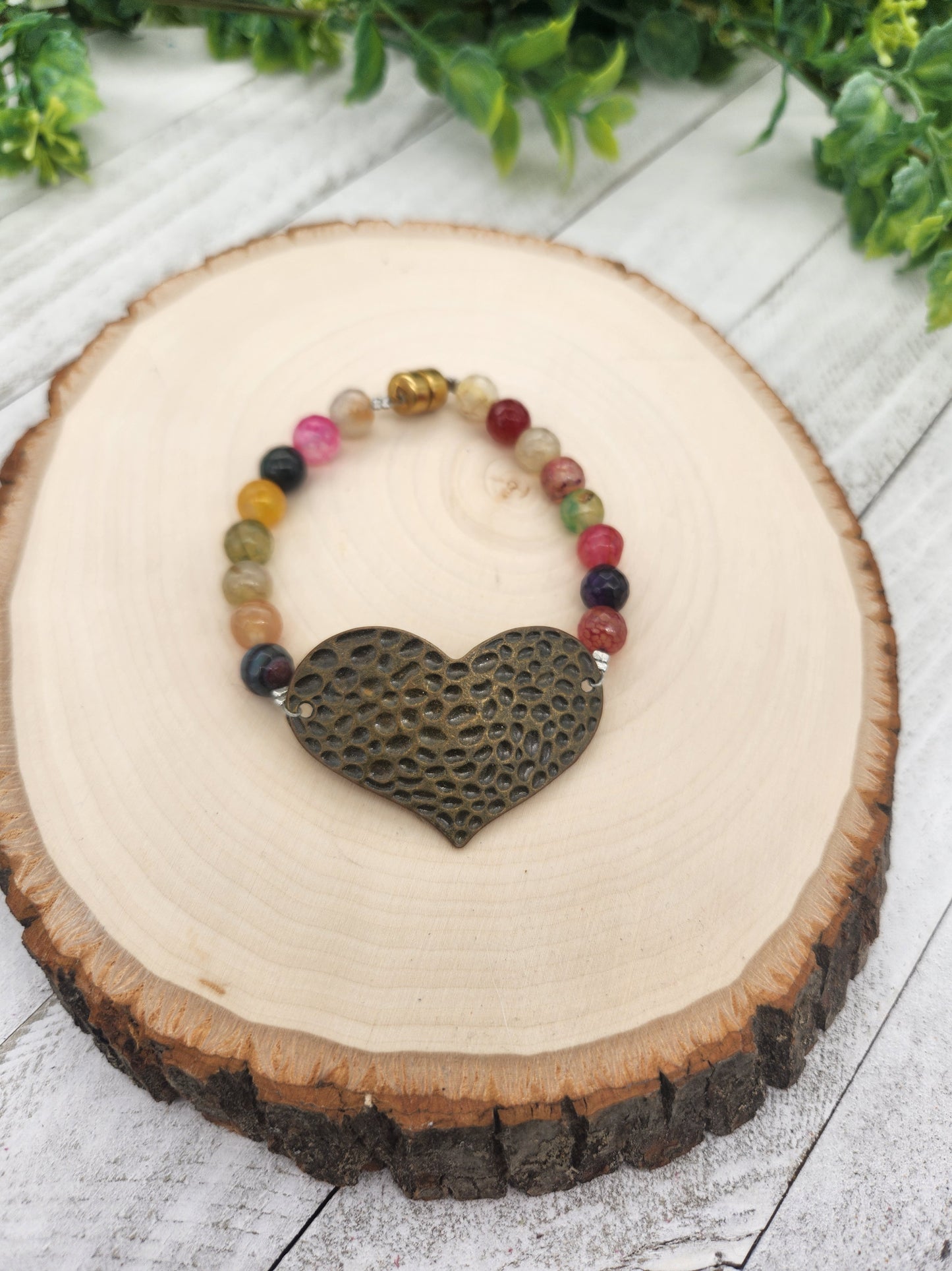 Multi Colored Heart Bracelet