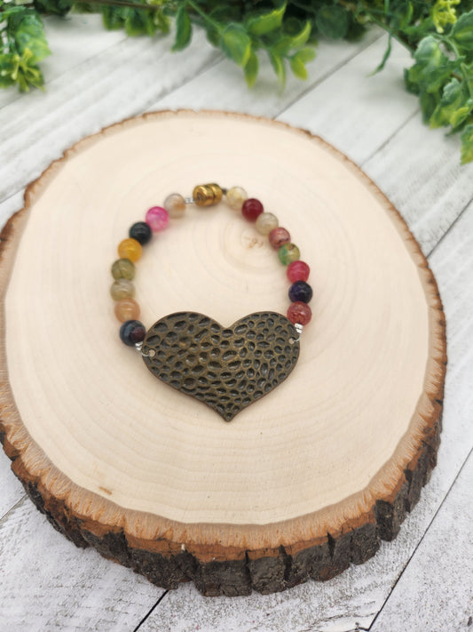 Multi Colored Heart Bracelet