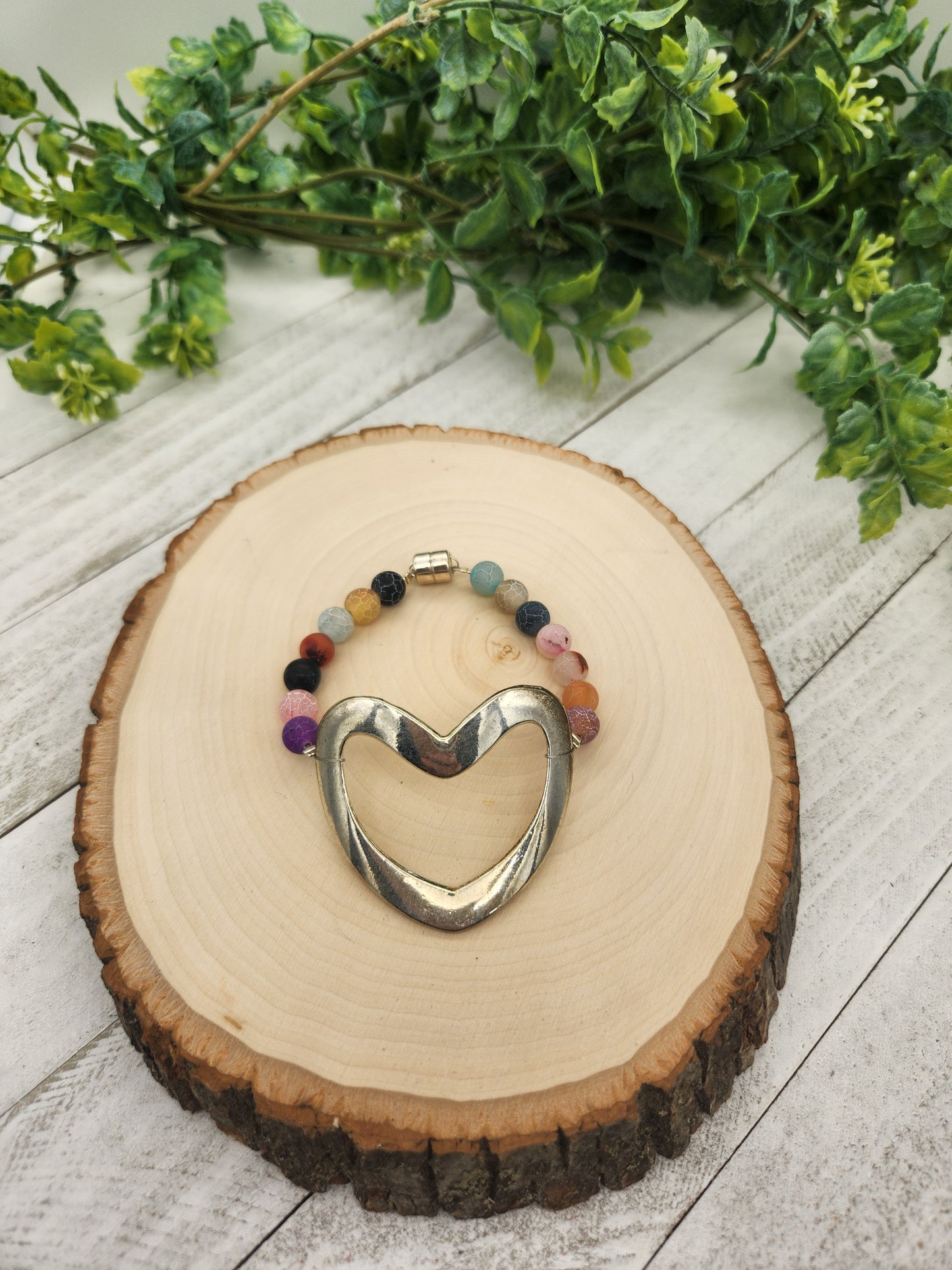 Multi Colored Heart Bracelet