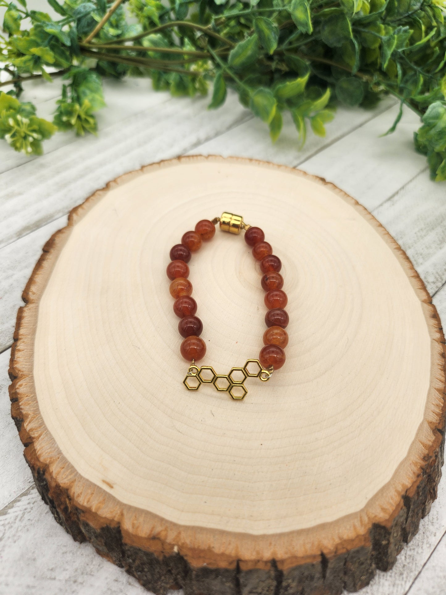 Orange Bee Bracelet