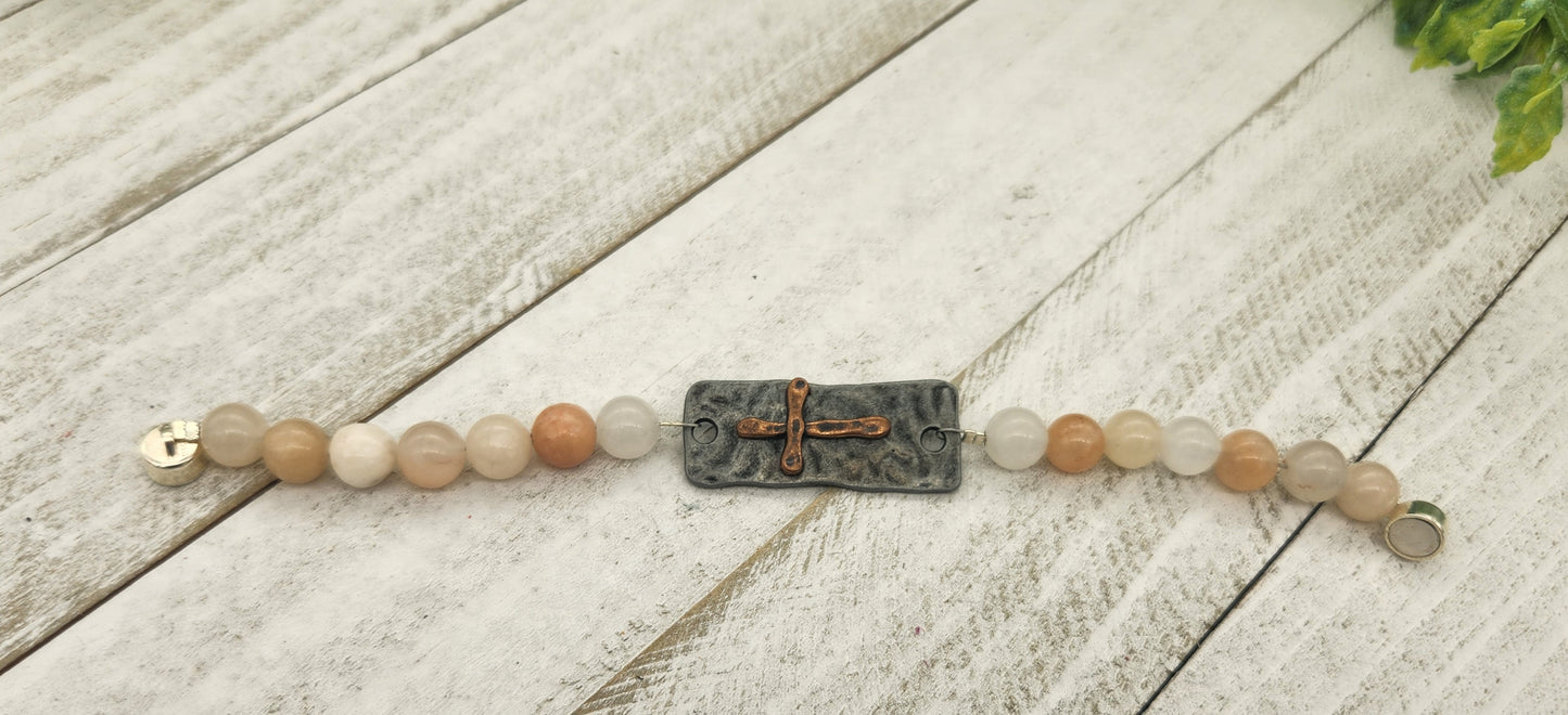 Neutral Cross Bracelet