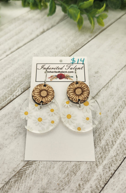 Flower Acrylic Earrings
