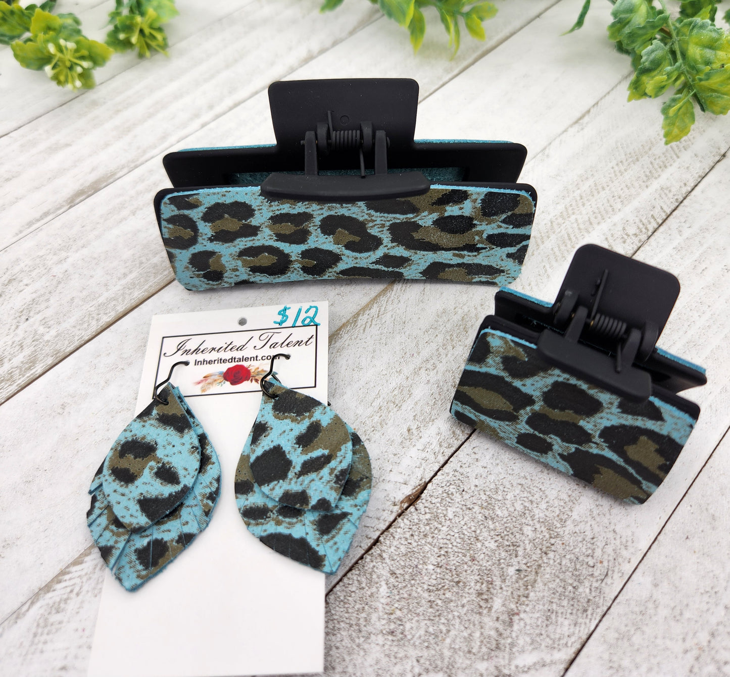 Turquoise Animal Print