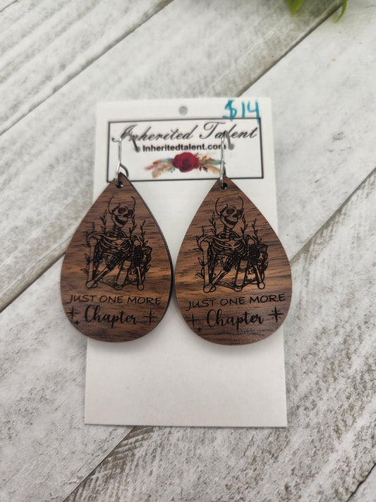 Skeleton Book Earrings