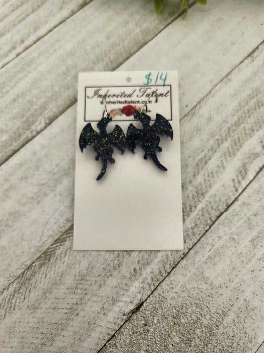 Blue Dragon Earrings